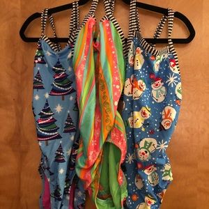 UGLIES set of 3 holiday swimwear